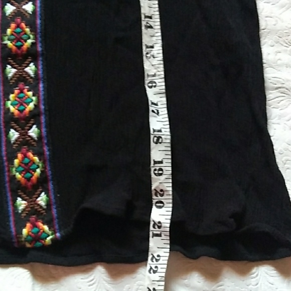 NWOT Full Tilt Aztec Embroidered Gauzy Boho Top - Picture 5 of 8